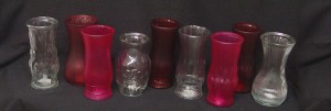 Assorted Colored and Valentines Day Vases