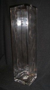 20in tall 5in Square Glass Vase