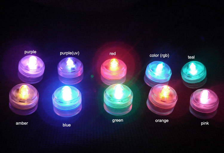 11 Colors of Remote Controlled Submersible LED Lights