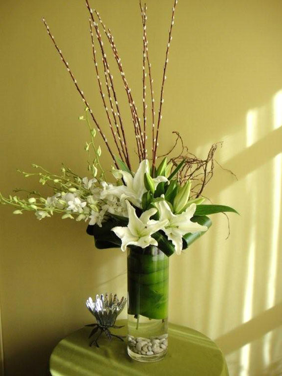 Pussy Willow Dendros Stargazers Classic Flower Arrangement