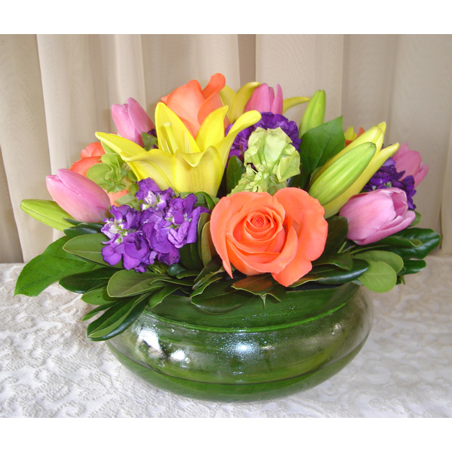 Send Tulips - Wholesale Flowers & Supplies - Lily Bowl w/ Tulips ...